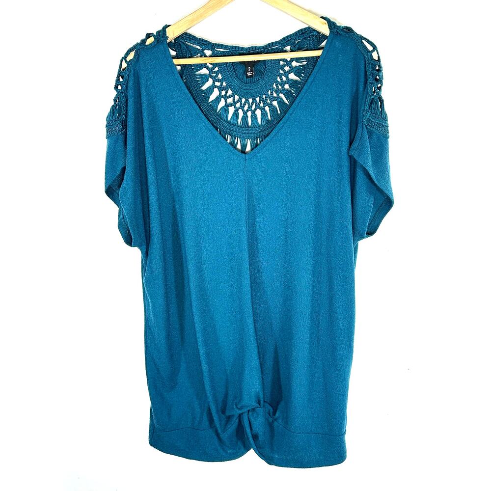 Torrid Blue Crochet‎ Back Top - Women's Size 2X - Casual